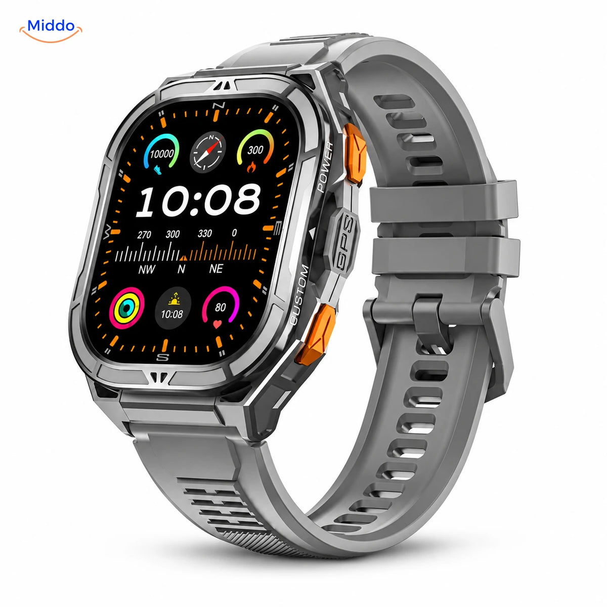 Gray Galaxy Armor X5 with silicone band
