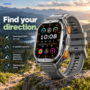 Galaxy Armor X5: dual-band GPS, compass, altimeter, barometer and backtrack feature