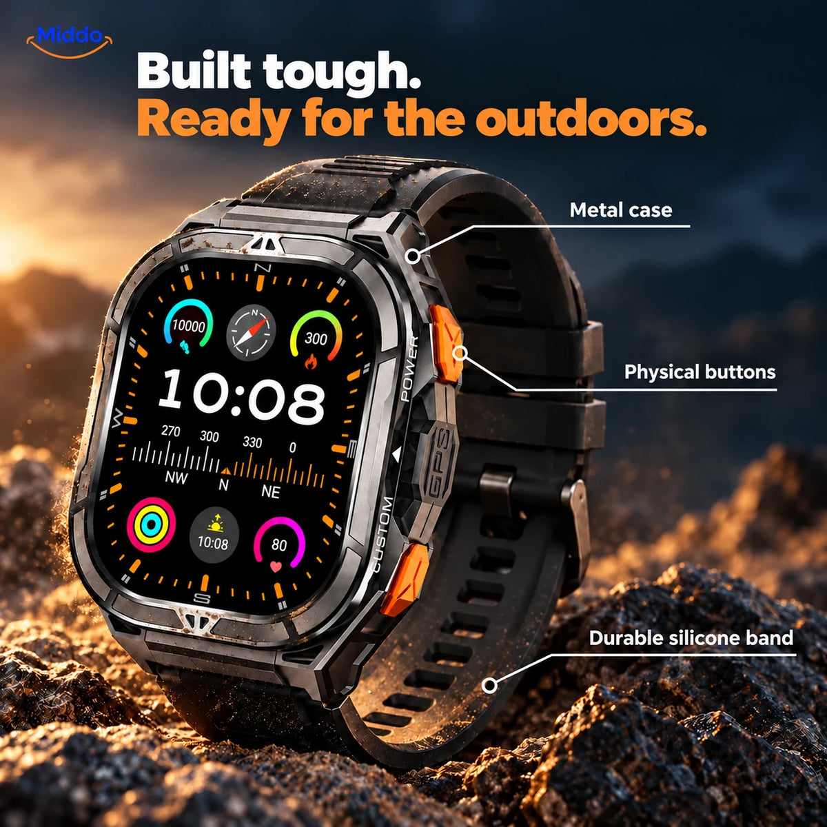 Galaxy Armor X5: metal case, physical buttons and durable silicone band