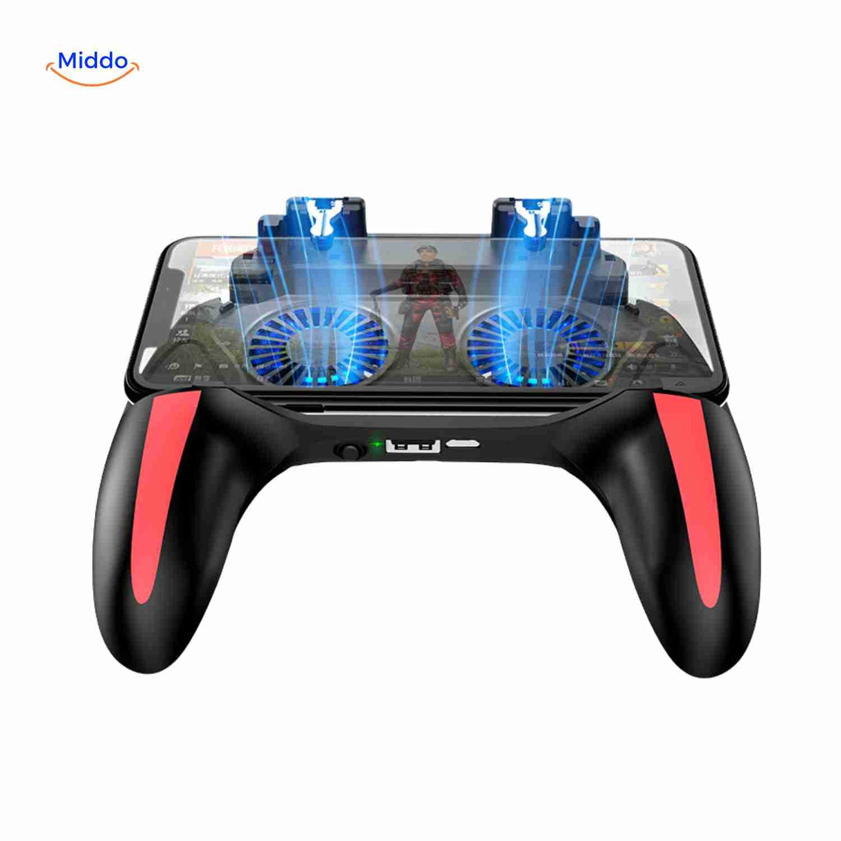 GameFlex H10 mobile gamepad with responsive triggers and integrated cooling ventilation.