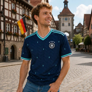 Germany World Cup jersey in dark blue national team colorway.