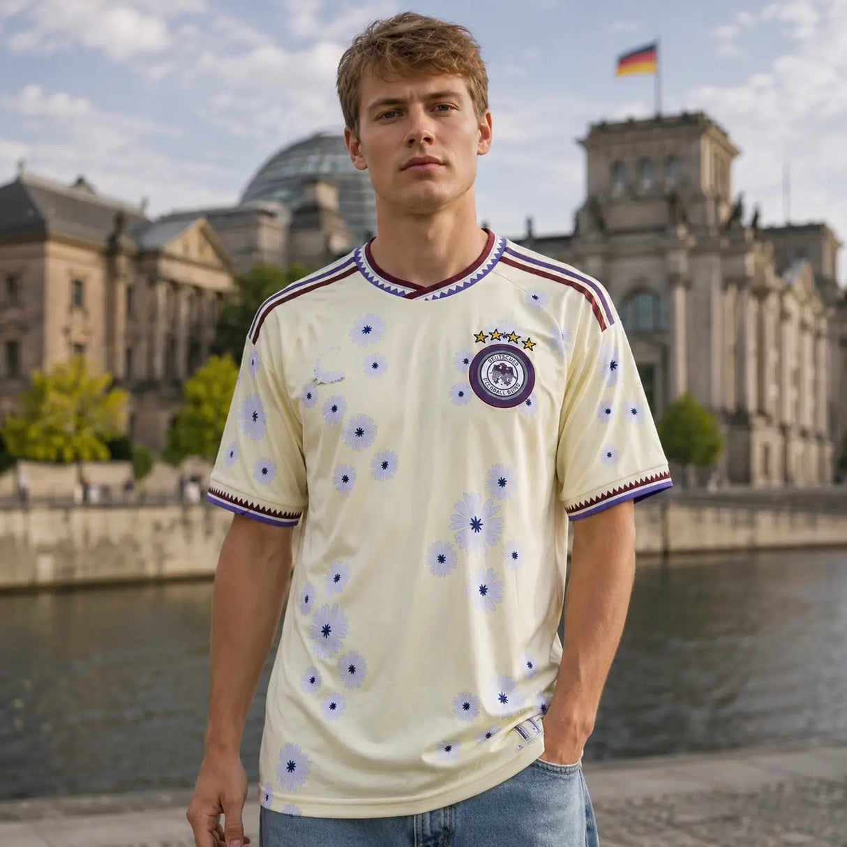 Germany 2026 World Cup supporter jersey in cream tone variant.