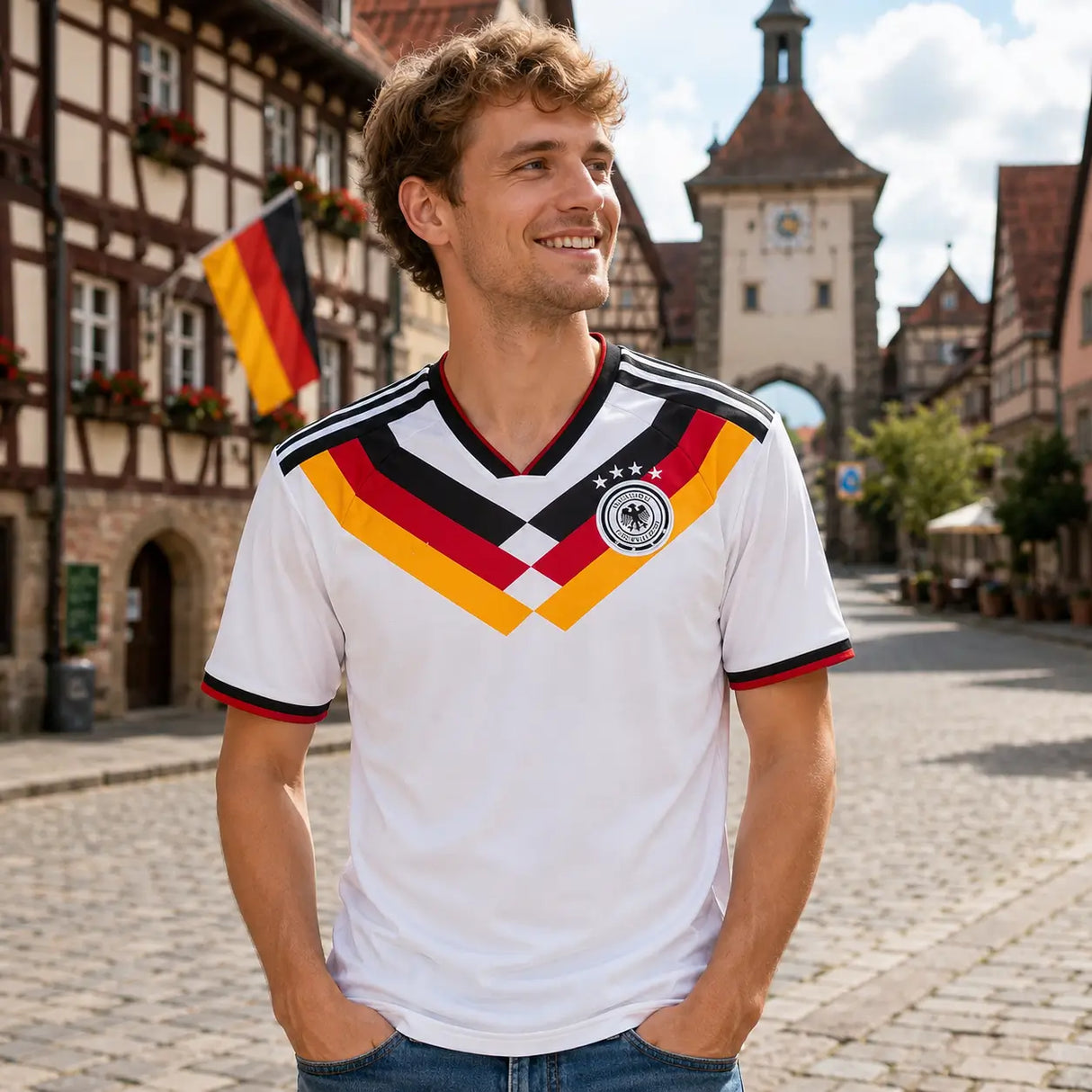 Germany 2026 World Cup supporter jersey in classic white design.