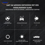 Nano crystal coating removes oil film from car glass leaving a smooth, streak-free transparent surface