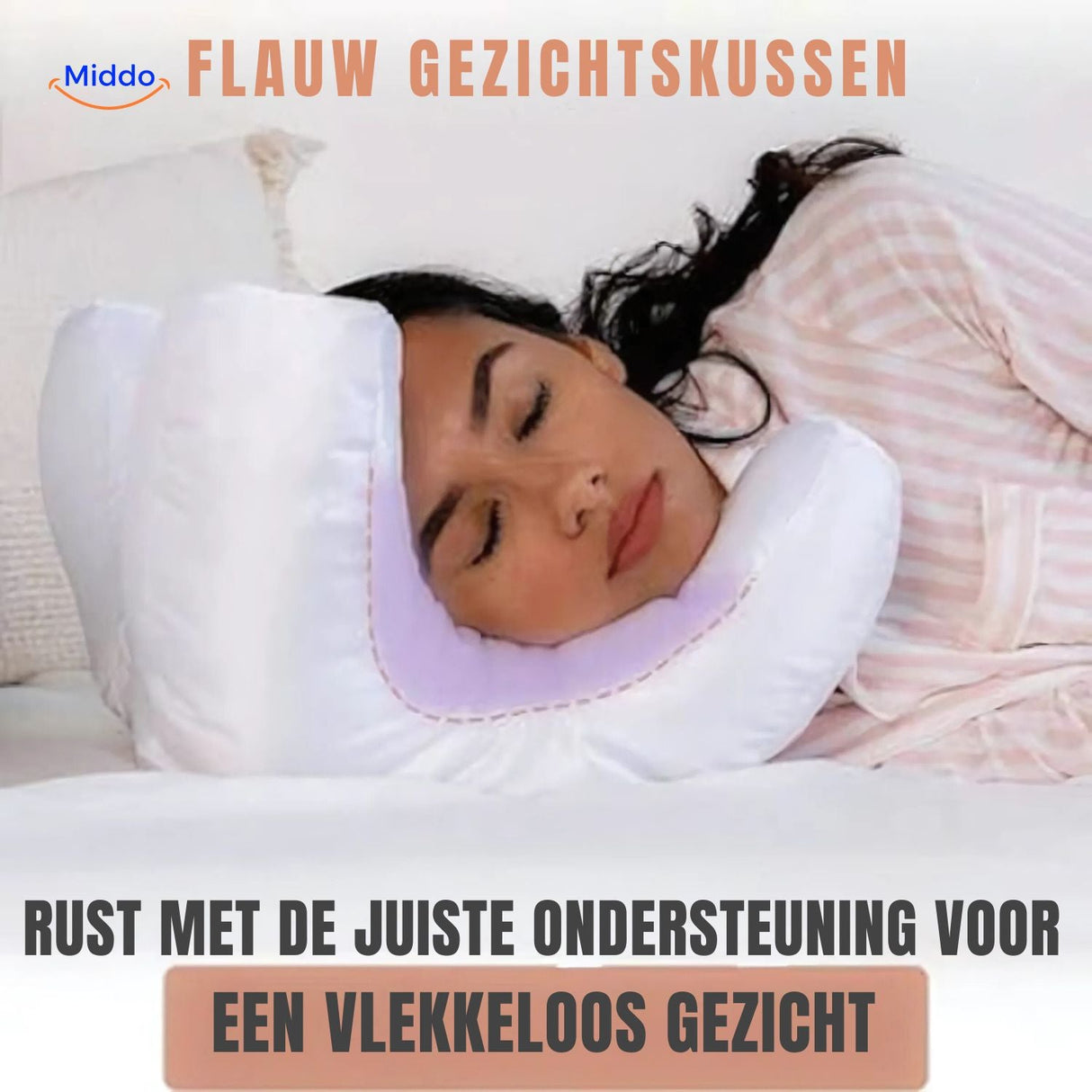 Glow pillow helps prevent facial lines and wrinkles during sleep naturally.