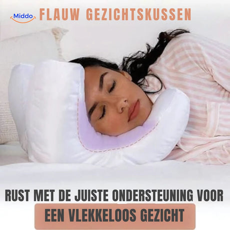 Glow pillow helps prevent facial lines and wrinkles during sleep naturally.