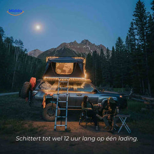 GlowMate lamp runs 12 hours on full battery charge.