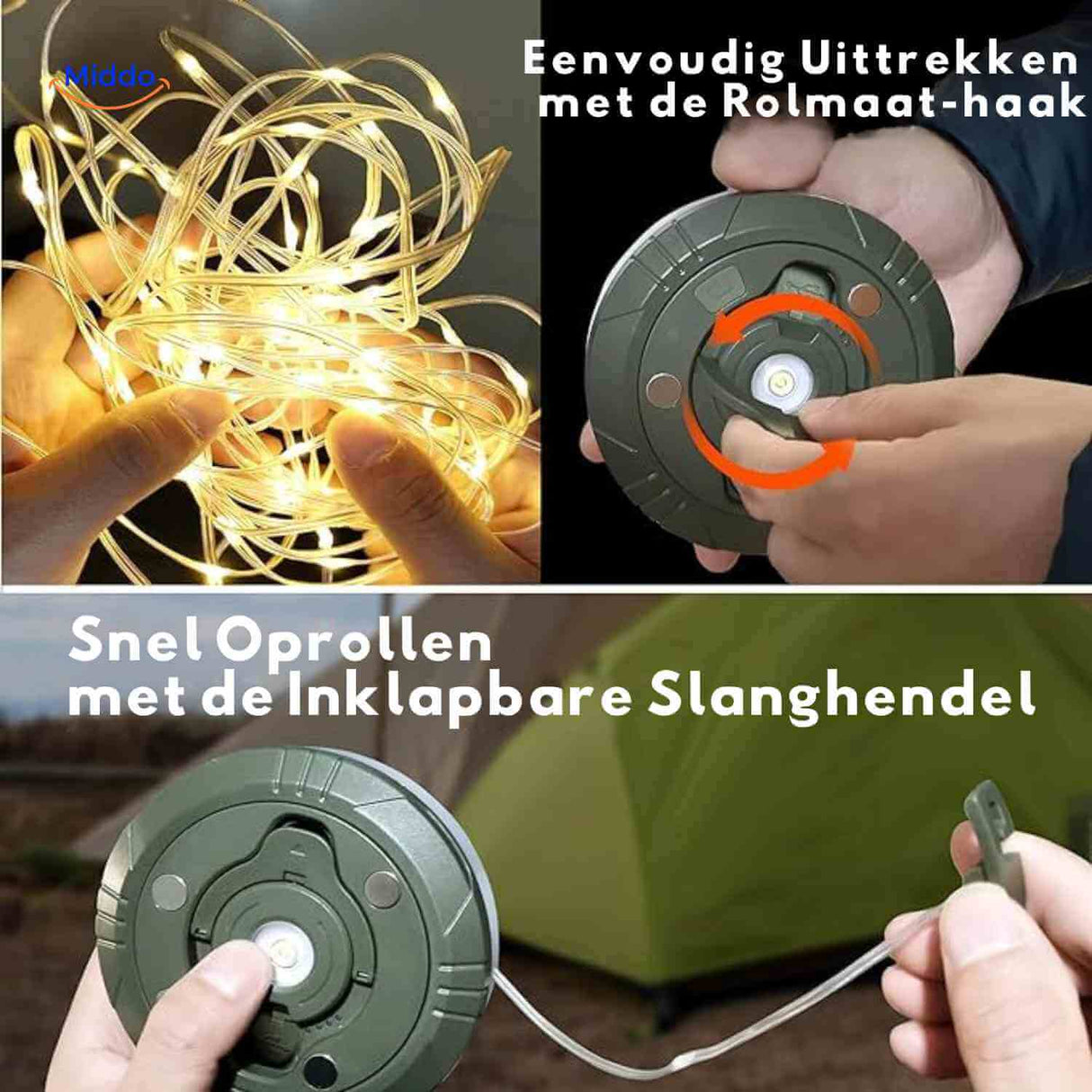 GlowMate 4-in-1 multifunctional camping lamp with all modes.