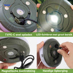 GlowMate rollable LED cord with rope handle and extension hook.