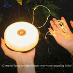 GlowMate rollable LED cord for easy camping and garden setup.