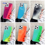 GlowSand phone case set six color options with flowing liquid sand designs.