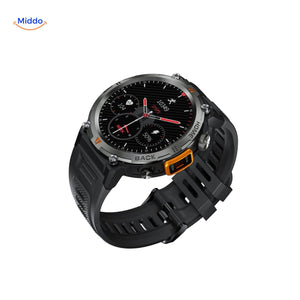 Alternative side angle view of GlowTrack smartwatch design and features.