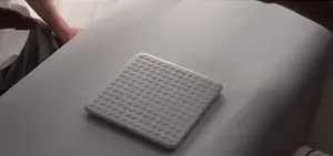 LED matrix game board with clean minimalist white design and interface.