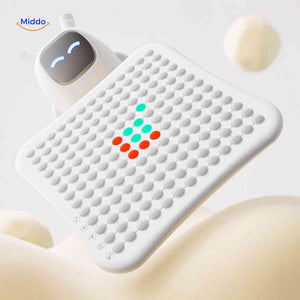 White LED game board with color patterns and robot design for smart training.