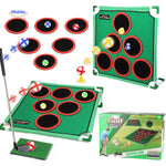 Multi-target golf set with complete chipping game accessories.
