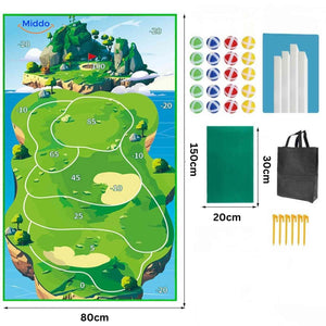 Full golf training set with realistic turf and complete accessory bundle.