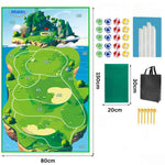 Full golf training set with realistic turf and complete accessory bundle.