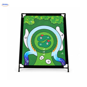 GolfMaster golf target with black frame and scoring zones