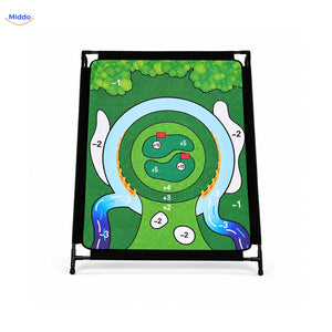 GolfMaster golf target with black frame and scoring zones