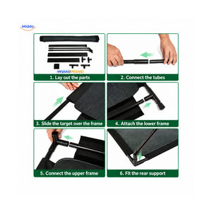 GolfMaster target and frame assembly in six steps