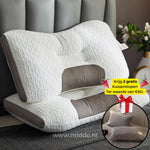 Gray velvet fleece pillow covers complementing DreamGuard neck support pillow