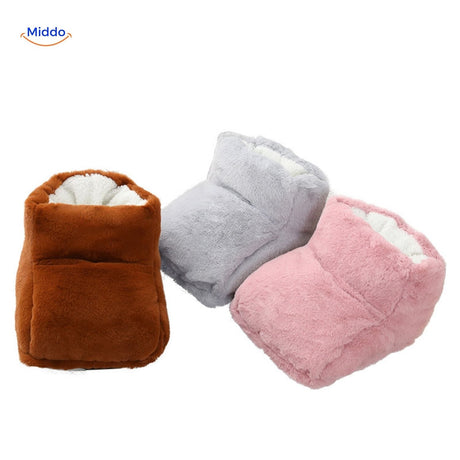 Green electric heating bag with handle for portable warmth therapy.