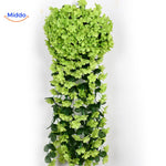 Artificial green orchid cascade flowers for natural decor.