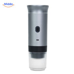 Green portable espresso machine compact design and color option.