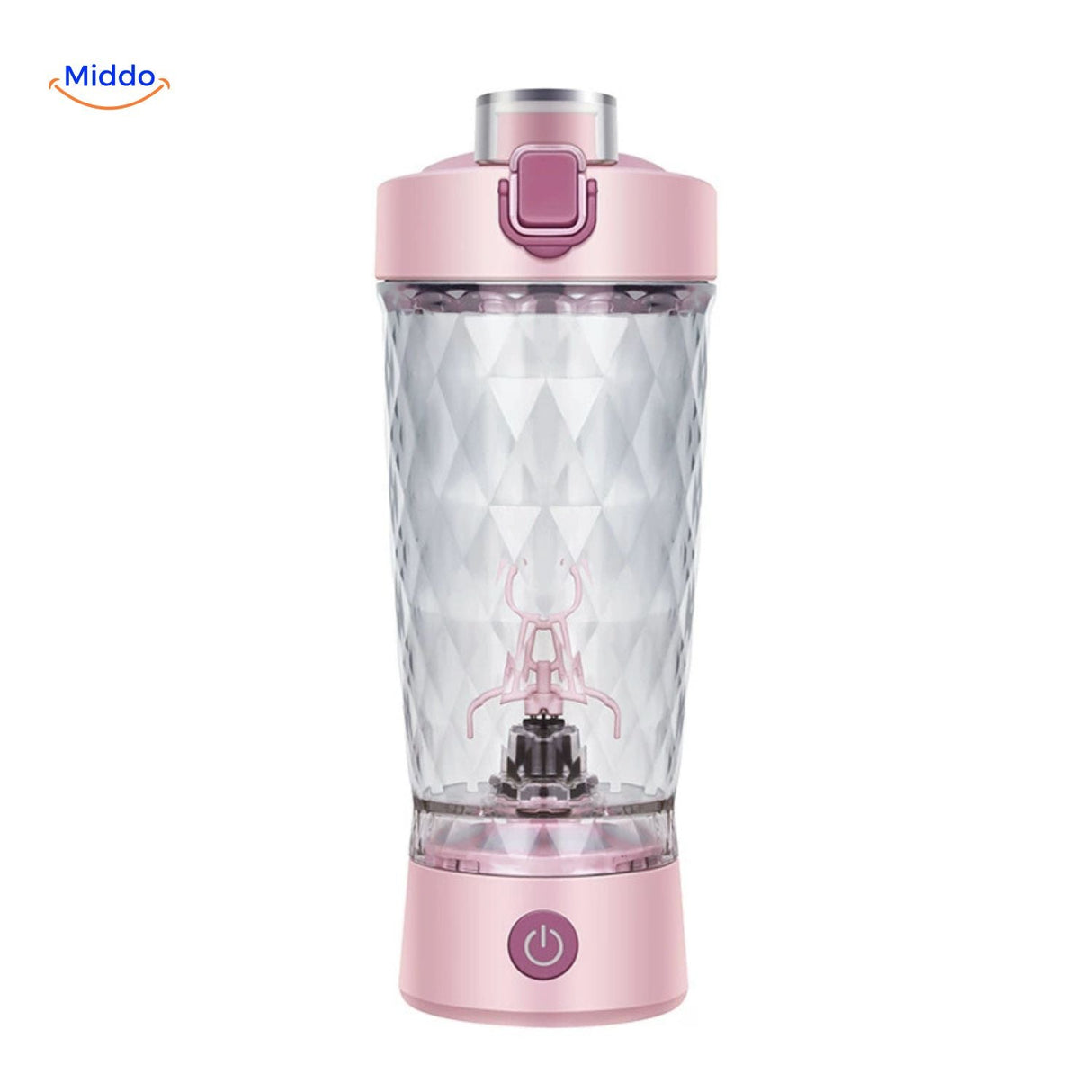 Green electric shaker bottle with high-performance blender base.
