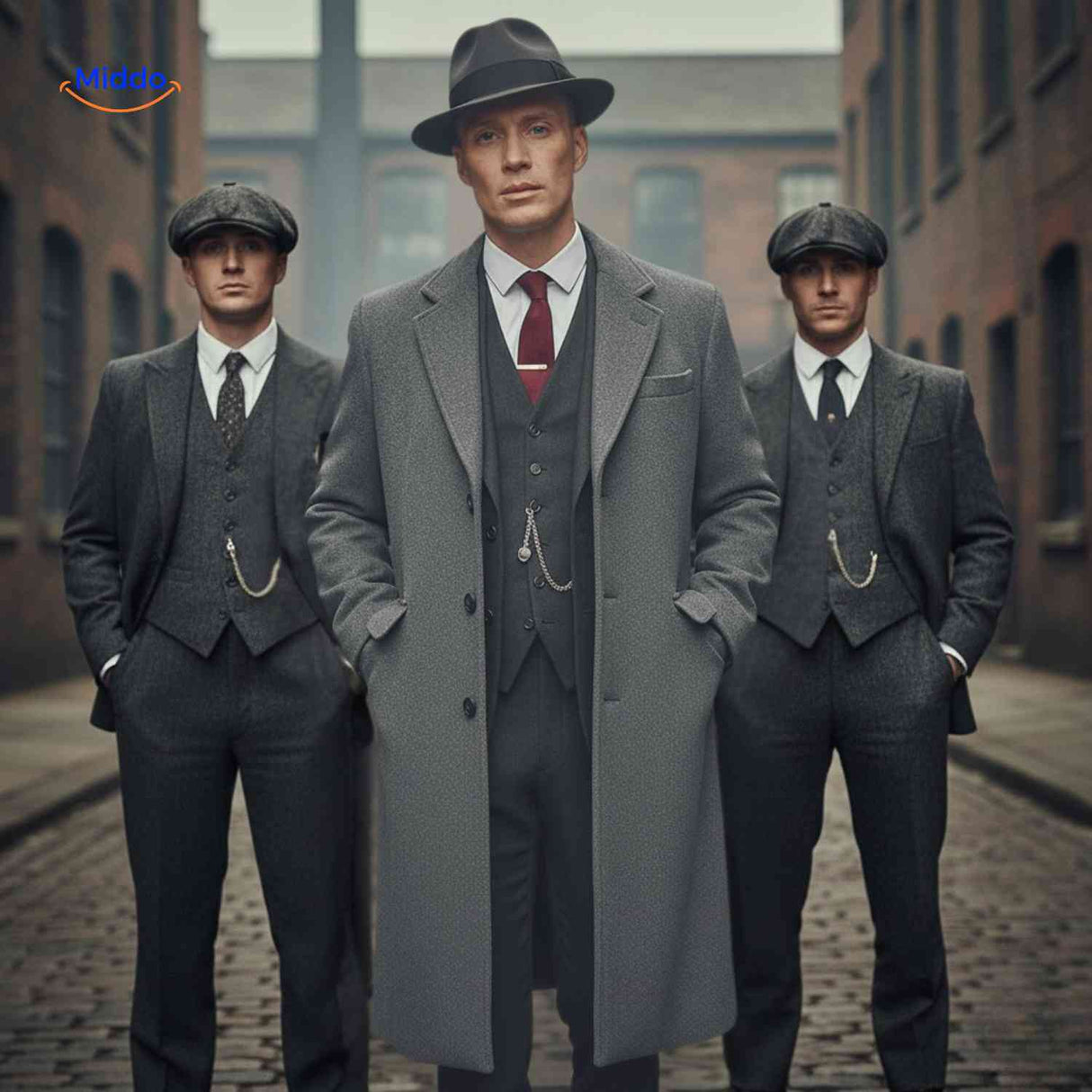 Stylish grey wool overcoat full-length mens look, ideal for smart winter outfits.
