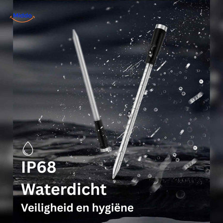 Waterproof meat thermometer with IP68 protection for any weather.