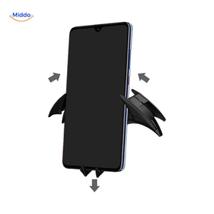 GripBat phone holder with automatic clamp mechanism for one-handed mounting.