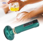 Electric cupping massager suitable for oil treatments and therapeutic body relaxation.
