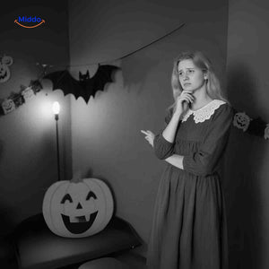 LED bat lamp creating atmospheric Halloween mood decoration.