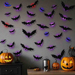 LED bat wall mounted decoration for Halloween interior display.