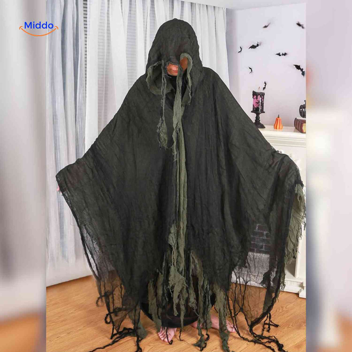 ShadowReap halloween cape black green ghostly costume