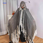 ShadowReap halloween cape gray white worn distressed