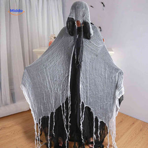 ShadowReap halloween cape light gray torn distressed edges