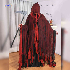 ShadowReap red halloween cape with scythe for scary costume