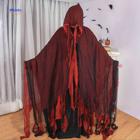 ShadowReap red halloween cape torn distressed costume