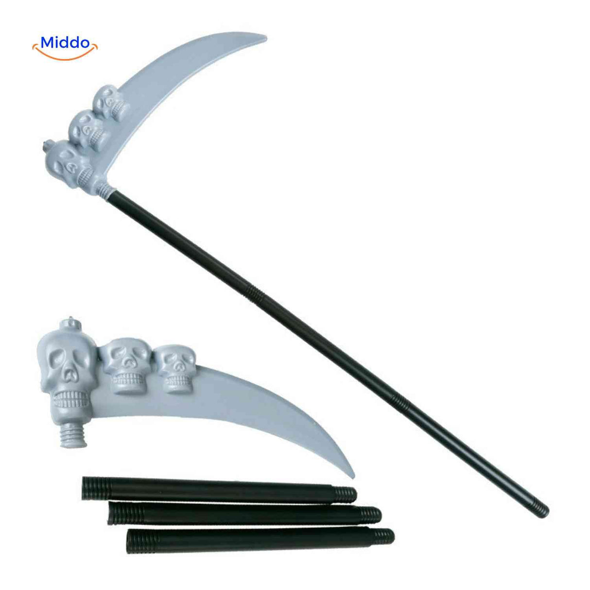 ShadowReap halloween scythe with skull decorations prop