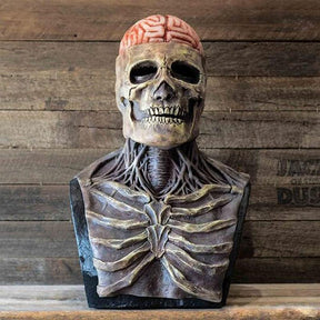 Complete skeleton mask costume with comfortable fit for Halloween wear.