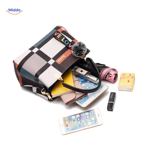Spacious tote fully packed, showing ample storage for daily essentials.