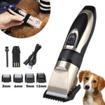 Handheld FurEase trimmer being used for professional dog grooming.