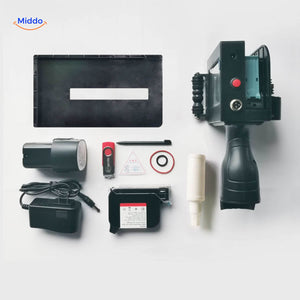 Complete PrintPro Ink accessory kit including charging cable, ink cartridges, and mounting options.