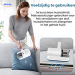 Handheld UV vacuum with anti-allergy design for mattresses, pillows and upholstery