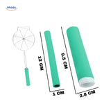 Green silicone handle protector 12cm size with anti-slip heat resistance.