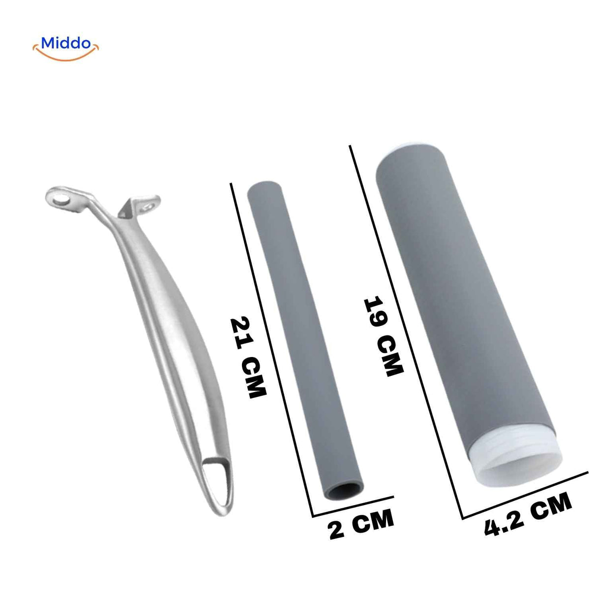 Grey silicone handle protector 21cm size for large cookware handles.