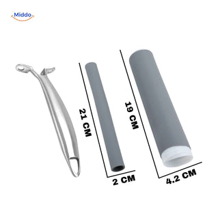 Grey silicone handle protector 21cm size for large cookware handles.