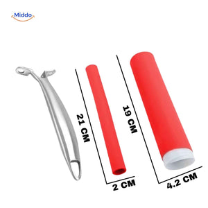 Red silicone handle protector 21cm size for large cookware handles.